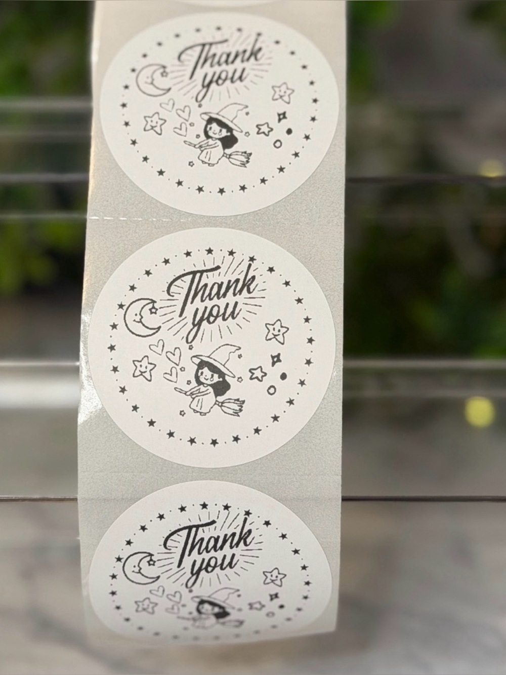 20 Count Cute Halloween Witch ‘Thank You’ 2 Inch Stickers🎃